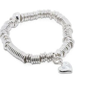Links of London Sweetie Sterling Silver Bracelet with Birthday Heart Charm